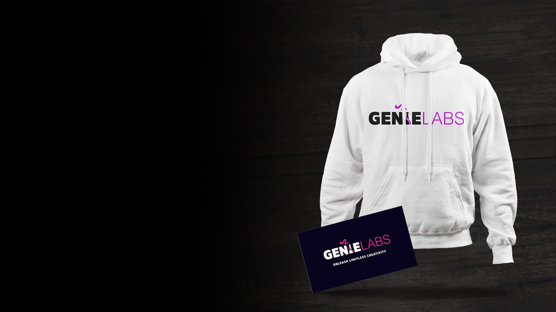 GenieLabs, website hero composition