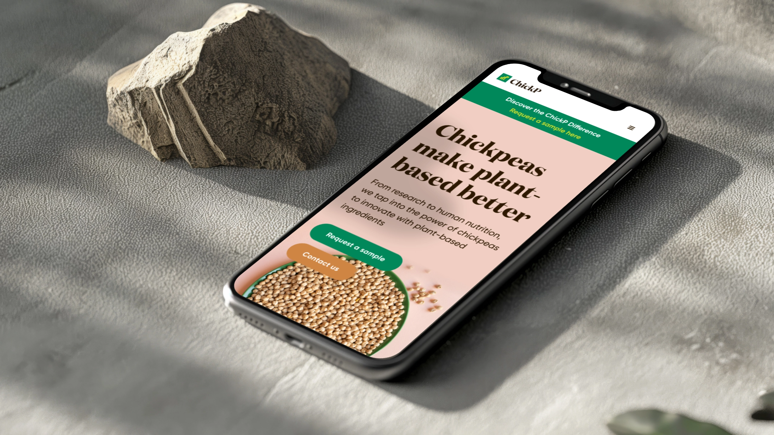 ChickP website — full browser mockup